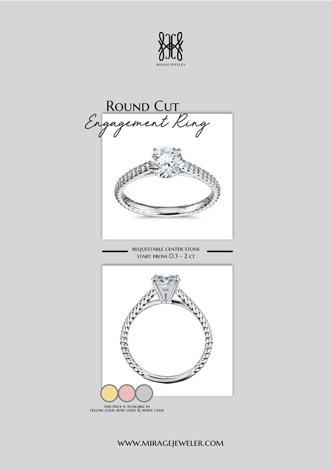 ROUND Center Engagement Ring by Mirage Jeweler - 011 ROUND Center Engagement Ring by Mirage Jeweler - 011