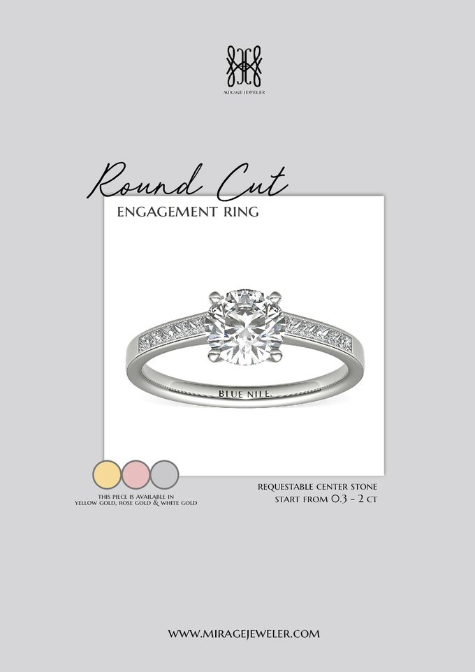 ROUND Center Engagement Ring by Mirage Jeweler - 009 ROUND Center Engagement Ring by Mirage Jeweler - 009