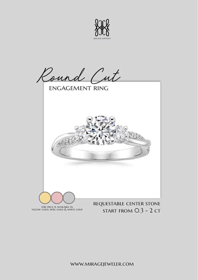 ROUND Center Engagement Ring by Mirage Jeweler - 007 ROUND Center Engagement Ring by Mirage Jeweler - 007
