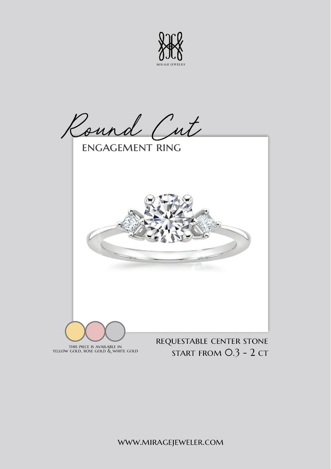 ROUND Center Engagement Ring by Mirage Jeweler - 001 ROUND Center Engagement Ring by Mirage Jeweler - 001