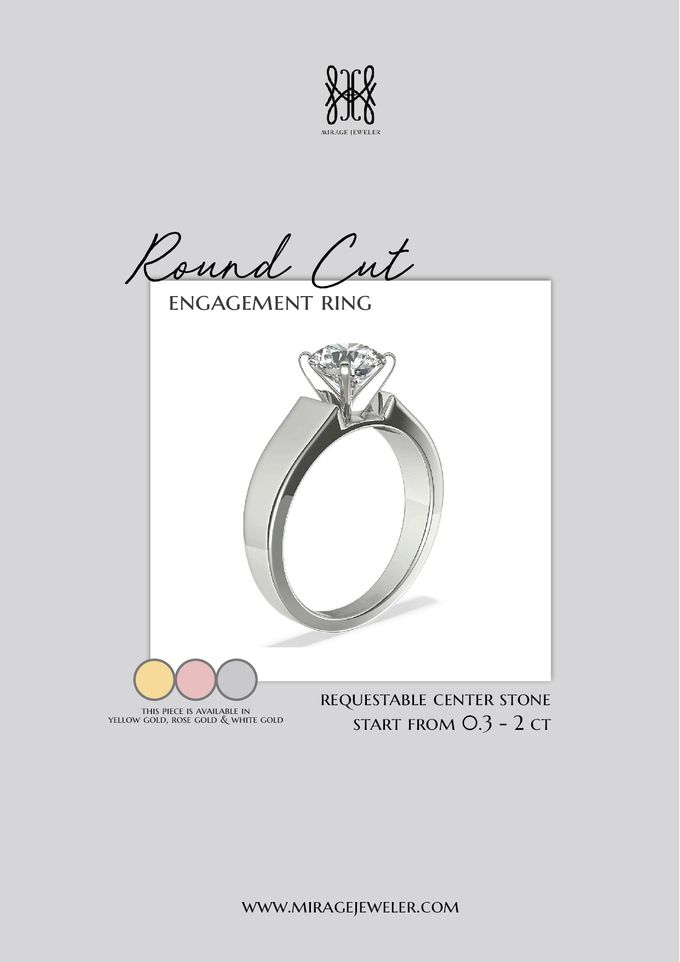 ROUND Center Engagement Ring by Mirage Jeweler - 012 ROUND Center Engagement Ring by Mirage Jeweler - 012