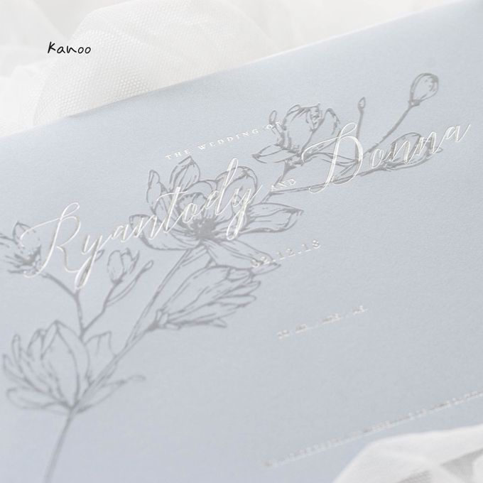 Wedding Invitation - Silvery Dusty Blue by Kanoo Paper & Gift - 003 Wedding Invitation - Silvery Dusty Blue by Kanoo Paper & Gift - 003