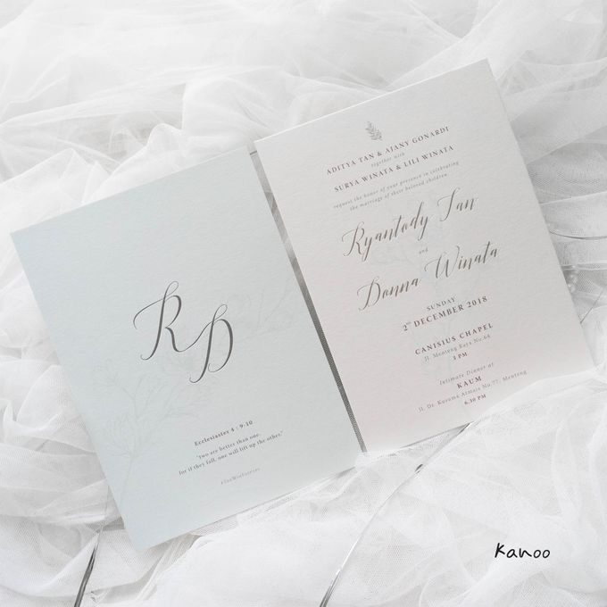 Wedding Invitation - Silvery Dusty Blue by Kanoo Paper & Gift - 005 Wedding Invitation - Silvery Dusty Blue by Kanoo Paper & Gift - 005