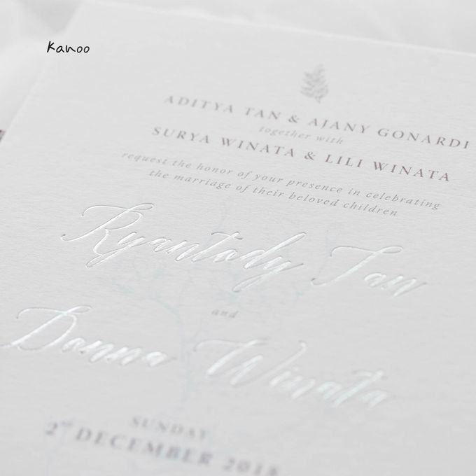 Wedding Invitation - Silvery Dusty Blue by Kanoo Paper & Gift - 006 Wedding Invitation - Silvery Dusty Blue by Kanoo Paper & Gift - 006