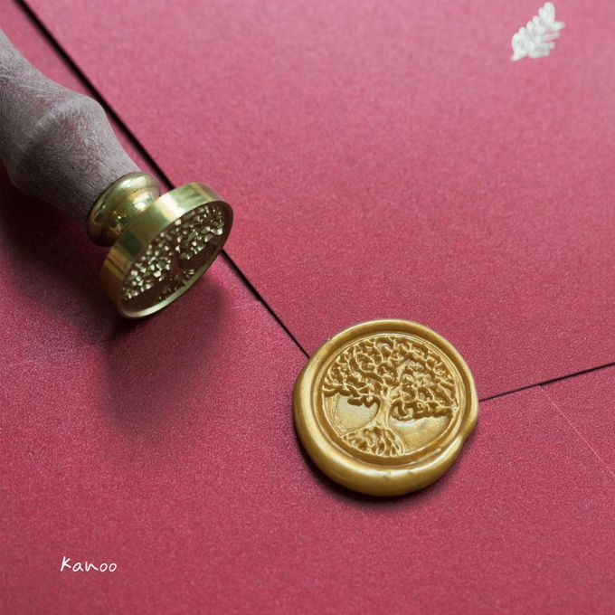 Wedding Invitation - Elegant Marron with Gold by Kanoo Paper & Gift - 003 Wedding Invitation - Elegant Marron with Gold by Kanoo Paper & Gift - 003