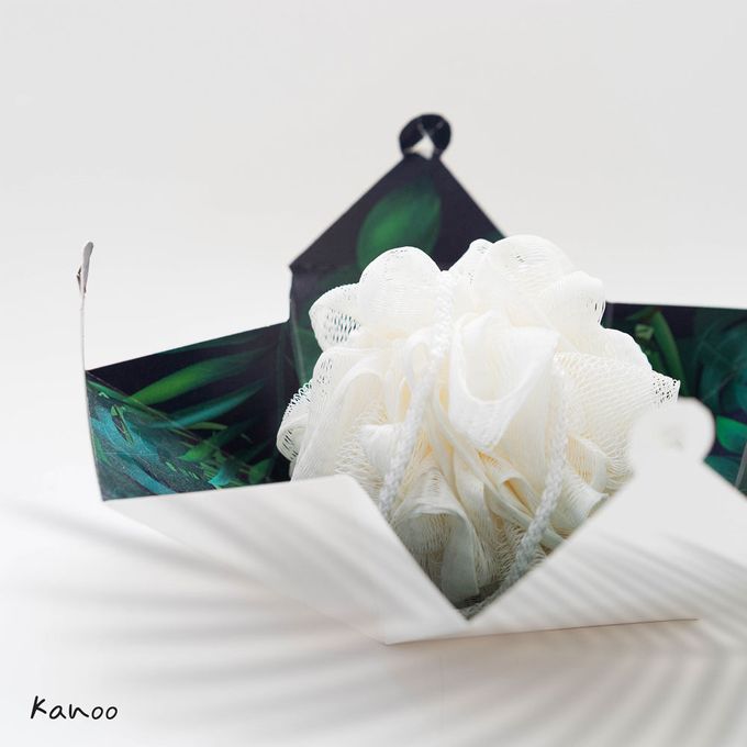 Wedding Souvenir - Shower Puff Greenery with with Box by Kanoo Paper & Gift - 002 Wedding Souvenir - Shower Puff Greenery with with Box by Kanoo Paper & Gift - 002