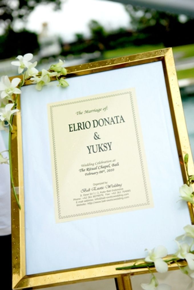 Welcome Board Weddings by Bali Exotic Wedding Organizer - 004 Welcome Board Weddings by Bali Exotic Wedding Organizer - 004