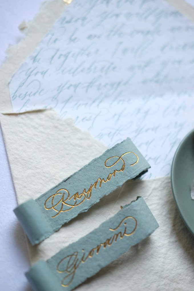 Sage green invitation keepsake by Things by Mona Calligraphy & Design - 007 Sage green invitation keepsake by Things by Mona Calligraphy & Design - 007