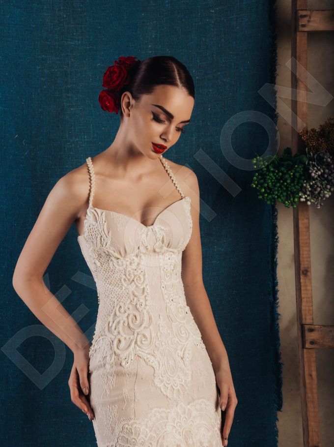Luxury Trumpet Mermaid silhouette Virdjiniya wedding dress by DevotionDresses - 001 Luxury Trumpet Mermaid silhouette Virdjiniya wedding dress by DevotionDresses - 001