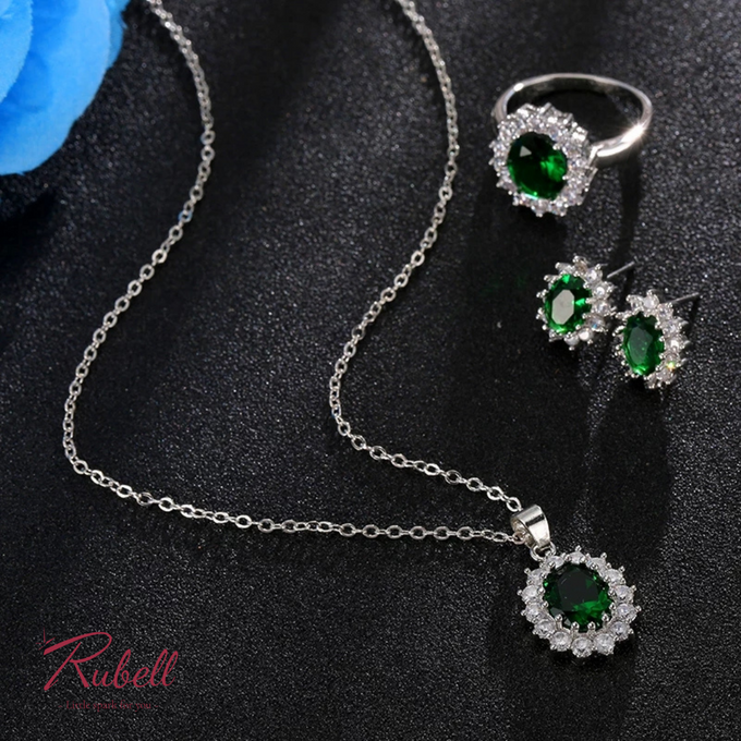 Diana Green Jewel Set Rubell Jewelry Bridestory
