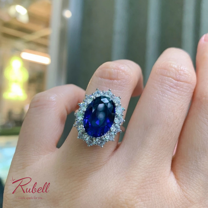 Diana Blue Jewel Set by Rubell Jewelry - 007 Diana Blue Jewel Set by Rubell Jewelry - 007
