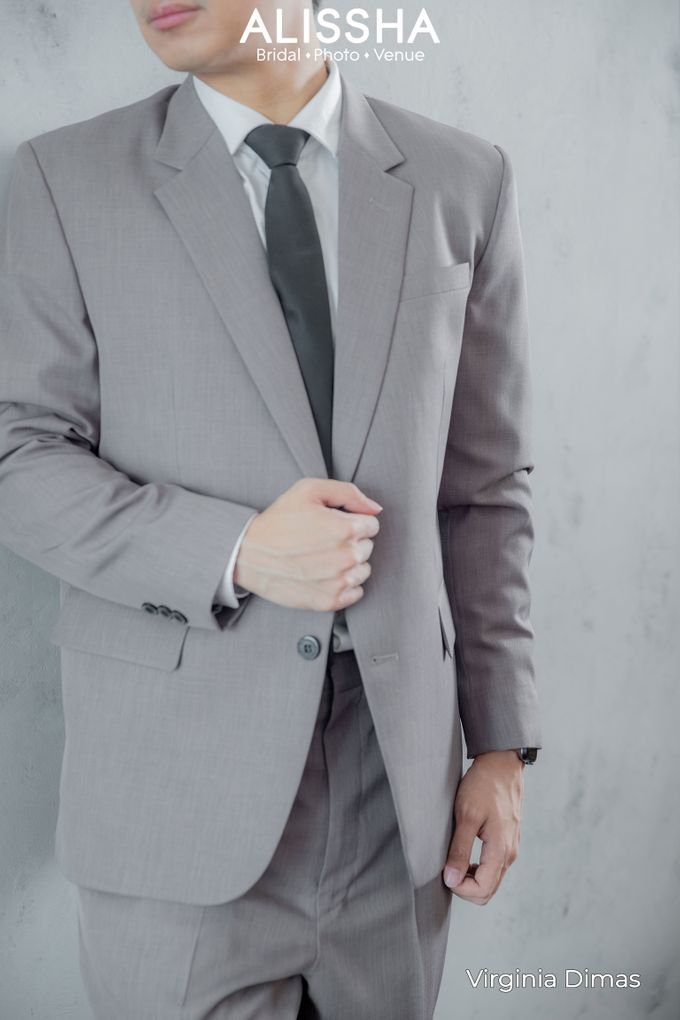 Men Suit Grey 5C & White 9A by Alissha Bride - 002 Men Suit Grey 5C & White 9A by Alissha Bride - 002