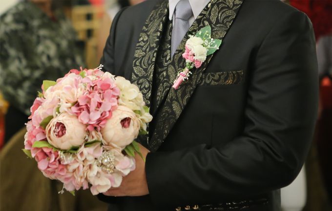 Artificial Wedding Hand bouquet - Pink Peony by raia_fleurs - 001 Artificial Wedding Hand bouquet - Pink Peony by raia_fleurs - 001