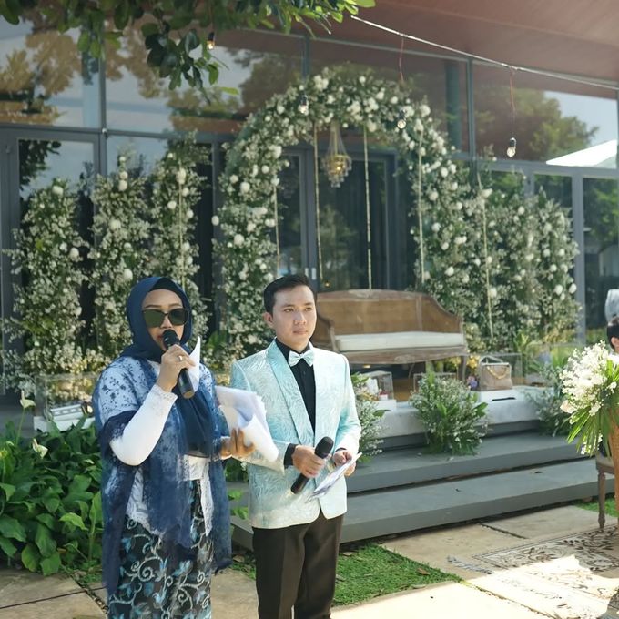 Angel & Angga Wedding outdoor Decoration @Gemintang Sawangan Depok by Rosepetal Backdrop - 017