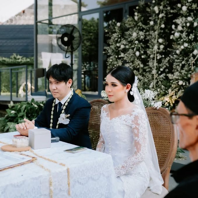 Angel & Angga Wedding outdoor Decoration @Gemintang Sawangan Depok by Rosepetal Backdrop - 007