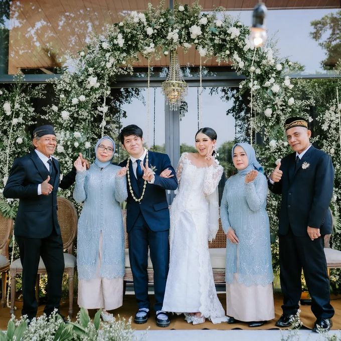 Angel & Angga Wedding outdoor Decoration @Gemintang Sawangan Depok by Rosepetal Backdrop - 001