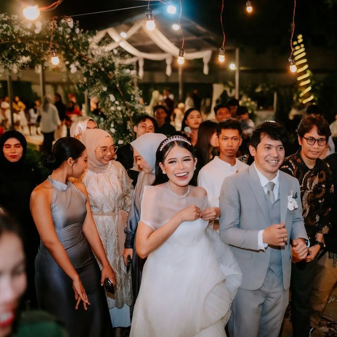 Angel & Angga Wedding outdoor Decoration @Gemintang Sawangan Depok by Rosepetal Backdrop - 038