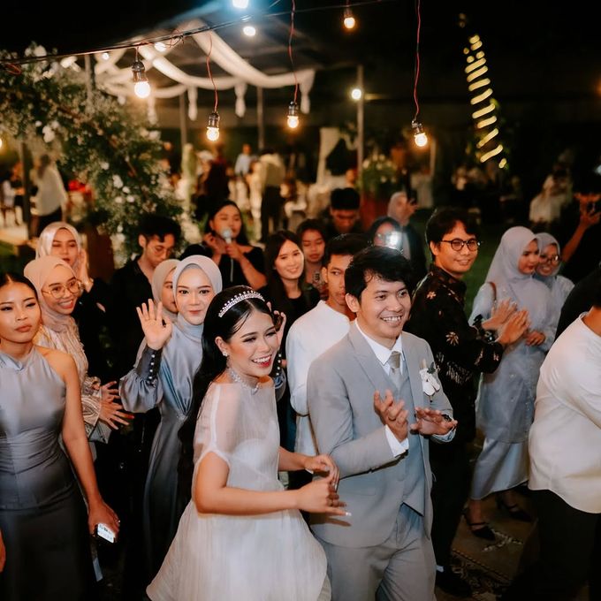 Angel & Angga Wedding outdoor Decoration @Gemintang Sawangan Depok by Rosepetal Backdrop - 037
