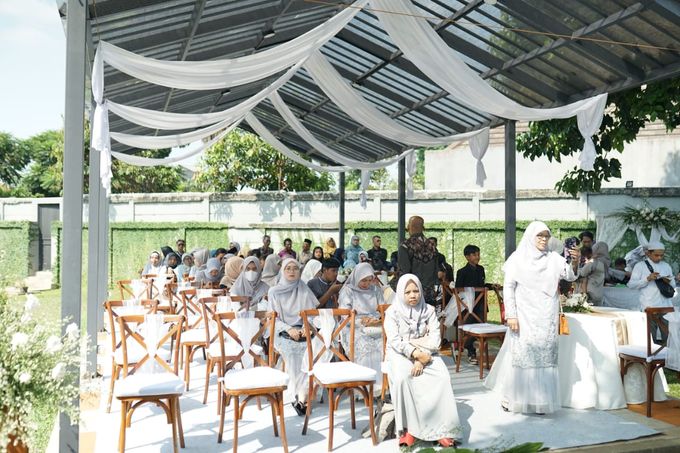 Angel & Angga Wedding outdoor Decoration @Gemintang Sawangan Depok by Rosepetal Backdrop - 028
