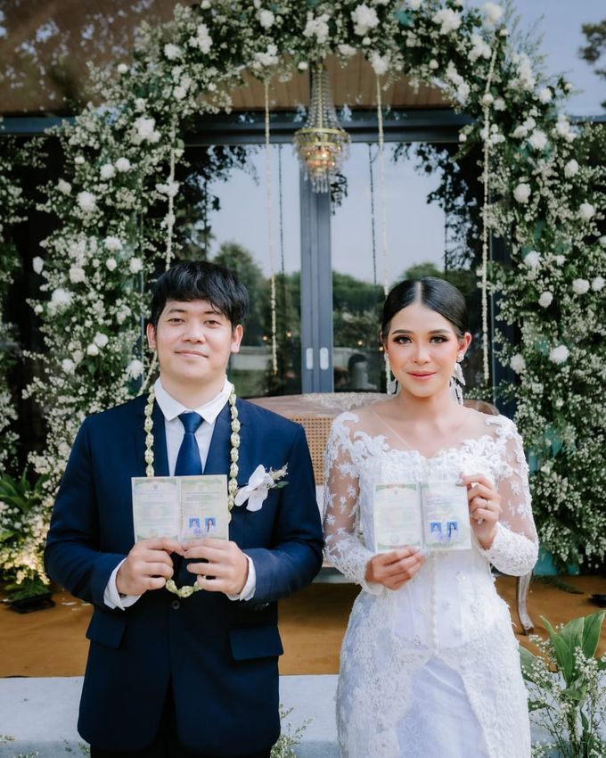 Angel & Angga Wedding outdoor Decoration @Gemintang Sawangan Depok by Rosepetal Backdrop - 023