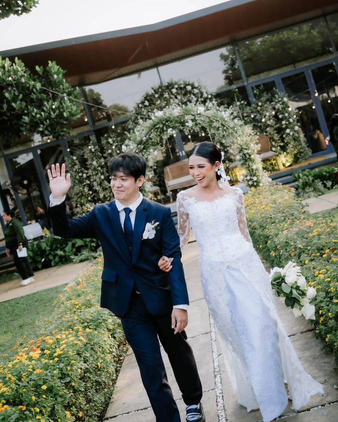 Angel & Angga Wedding outdoor Decoration @Gemintang Sawangan Depok by Rosepetal Backdrop - 045