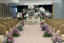 Flowery Backdrop Decoration by Pampas Home Studio