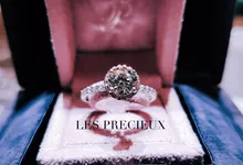 Perfect Super Ideal Cut Round Diamond set in Micropave Pink Diamond Halo Engagement Ring by LES PRECIEUX