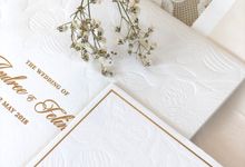 White on White Orchid Invitation by Mille Paperie