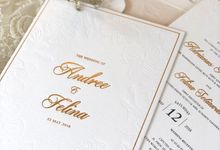 White on White Orchid Invitation by Mille Paperie