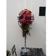 Candelabra Flower Decor by Blossom Avenue